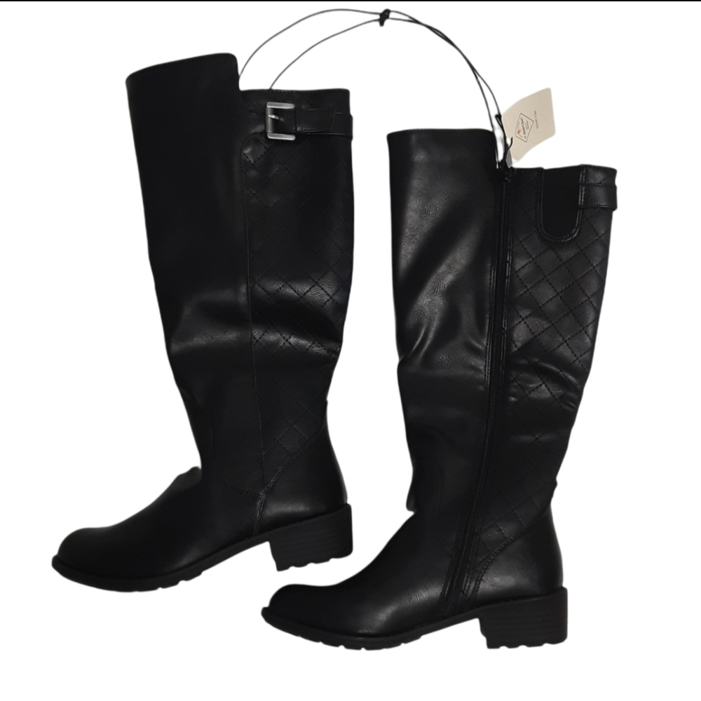St Johns Bay Tall Black Boots Womens Size 7